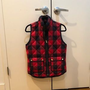J. Crew Excursion Buffalo Check Quilted Vest NWOT